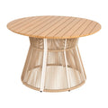 Toge Dining Table Zuo 704239 | Solid Acacia Wood, Powder Coated, Aluminum, Outdoor Polyester Fabric | Natural