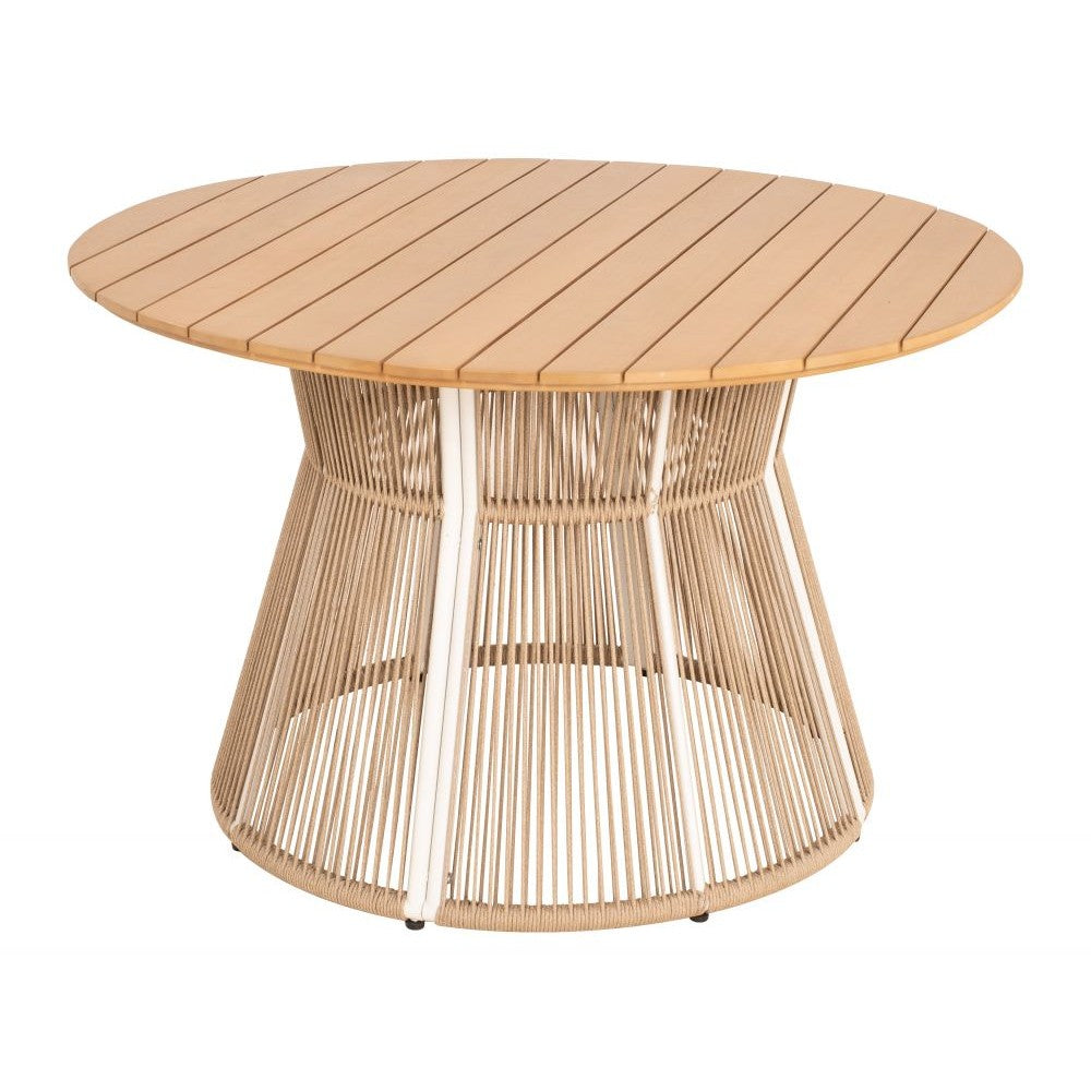 Toge Dining Table Zuo 704239 | Solid Acacia Wood, Powder Coated, Aluminum, Outdoor Polyester Fabric | Natural