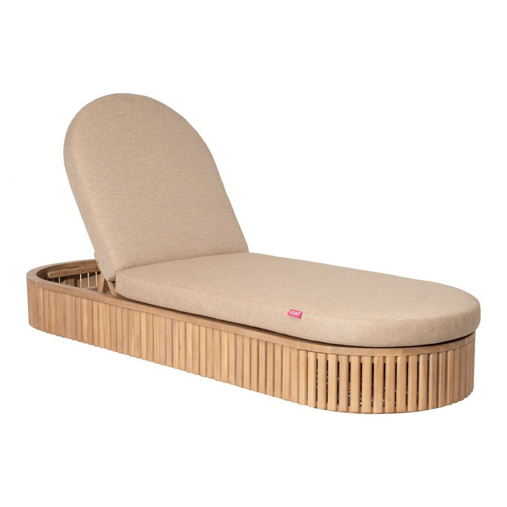Sakina Chaise Lounge Zuo 704243 | Outdoor Olefin Fabric, Solid Acacia Wood | Brown