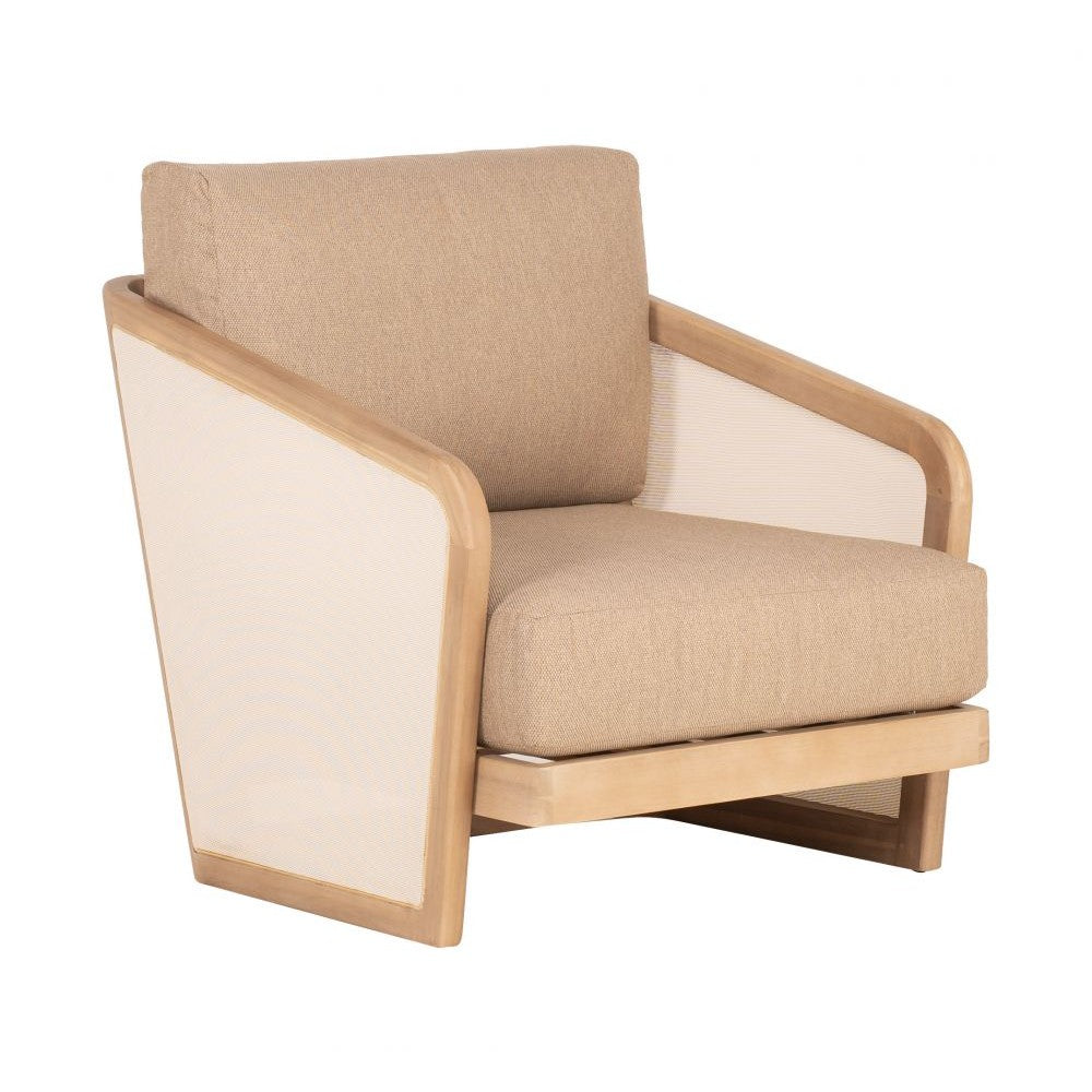 Sakina Lounge Chair Zuo 704244 | Outdoor Olefin Fabric, Solid, Acacia Wood, Textilene | Brown