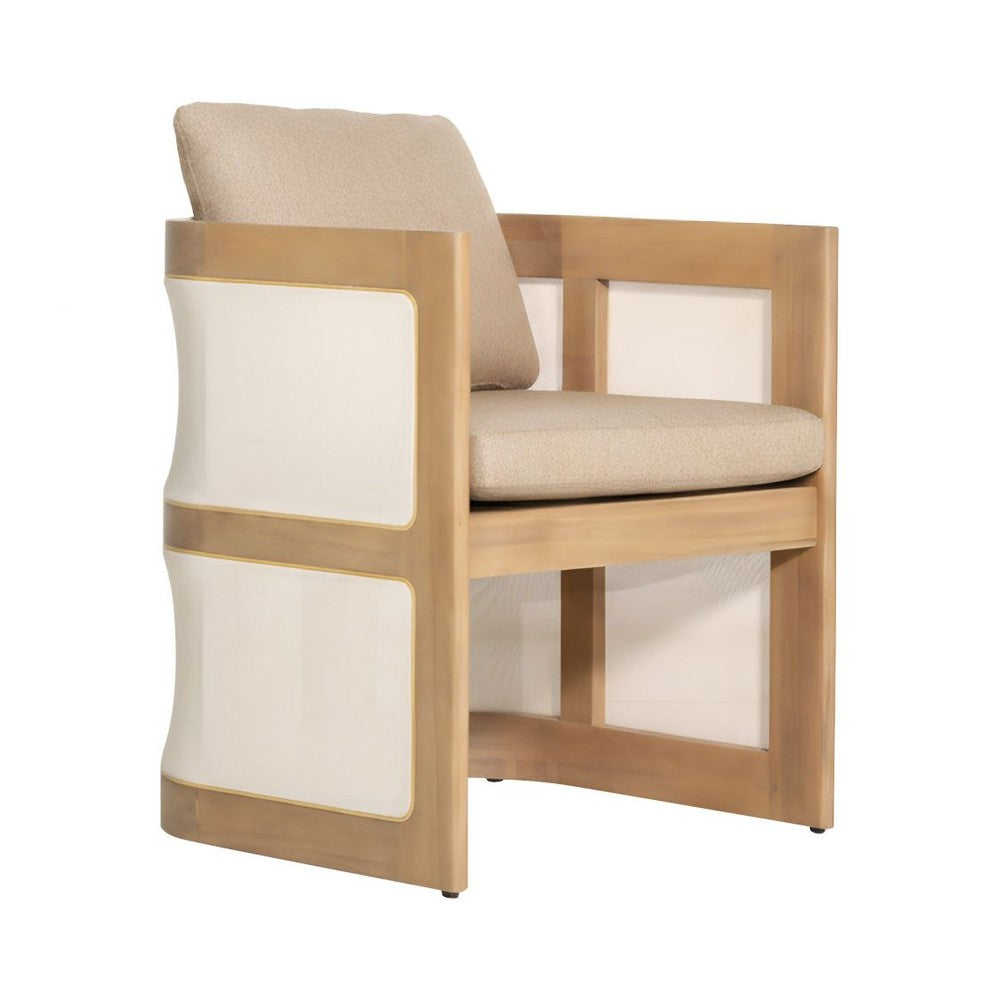 Nue Dining Chair Zuo 704245 | Outdoor Olefin Fabric, Solid, Acacia Wood, Textilene | Brown