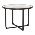 Noctan Dining Table Zuo 704262 | Faux Wood Tempered Glass, Powder Coated Aluminum | Black