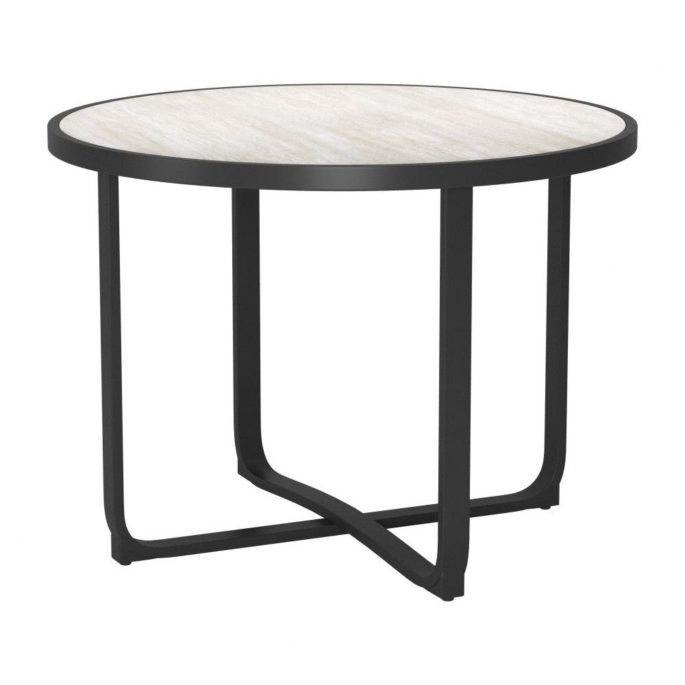 Noctan Dining Table Zuo 704262 | Faux Wood Tempered Glass, Powder Coated Aluminum | Black