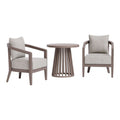 Viola Patio Seating Set Zuo 704301 | Outdoor Polyester Fabric, Solid Eucalyptus Wood | Brown