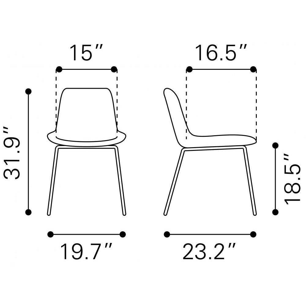 CHAIR BYRON ZUO 101779 | Dining Chair | White Black | 100%Polyurethane | Faux Leathert | Inside | Bar Restaurant Cafetería Food Court Bar Breakfast Kitchen Bistro Office Space