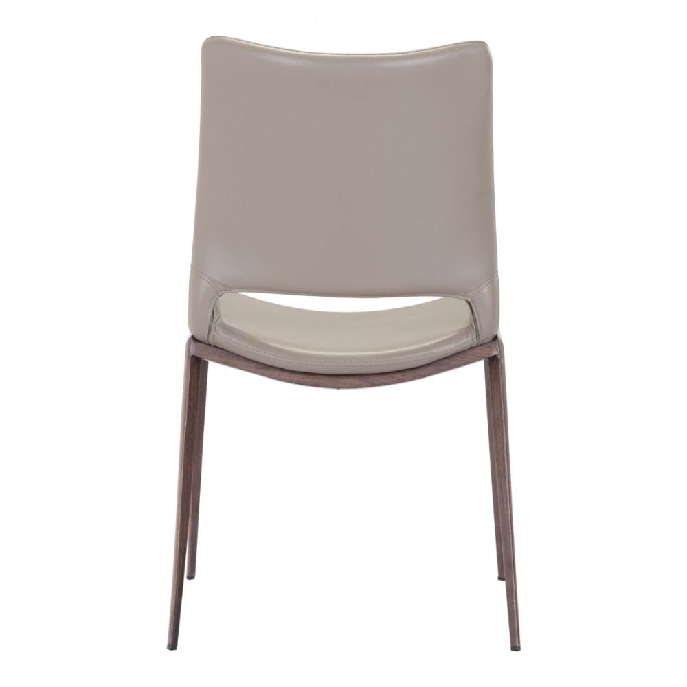 CHAIR ZUO ACE 101282  | Dining Chair | Brown | Walnut | 100% Polyurethane | Faux Leather | Inside | Use Interior Department Room Department Accommodation Studio Decoration Interiors Home Habitacion Dinner Room