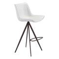 STOOL AKI ZUO 101288| Kitchen Counter Barstool | Walnut Black | 100% Polyurethane | Faux Leather | Inside | Bar Restaurant Cafetería Food Court Bar Breakfast Kitchen Bistro