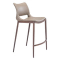 STOOL ZUO ACE 101392 | Counter Stool for Home and Office Space | Brown Walnut | 100% Polyurethane | Faux Leather | Inside | Bar Restaurant Cafetería Food Court Bar Breakfast Kitchen Bistro Office Space