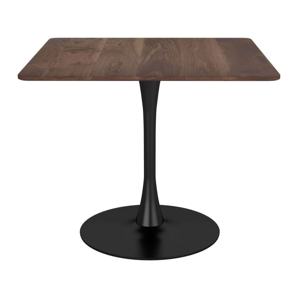 TABLE BYRON ZUO 101818 | Dining Table | Brown Black | Faux Wood MDF | Powder Coated Steel | Inside | Kitchen Living Room Office Bar Area