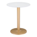 TABLE ZUO 101570 | Dining Table | Gold White | Painted MDF | Powder Coated Steel | Inside | Kitchen Living Room Office Bar Area