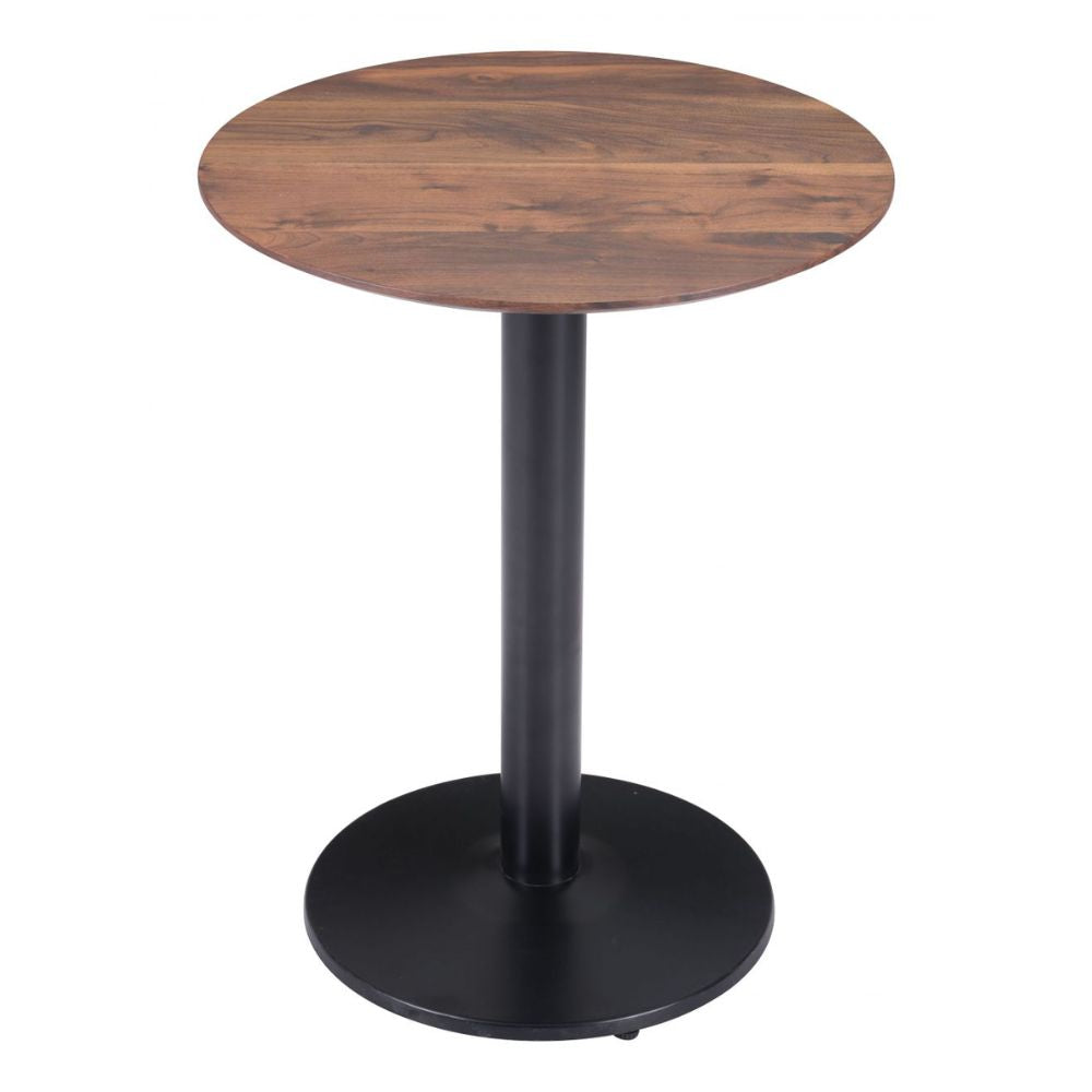 TABLE ZUO BISTRO 101740 | Alto Bistro | Black Brown | Faux Wood MDF | Powder Coated Steel | Inside | Kitchen Living Room Office Bar Area