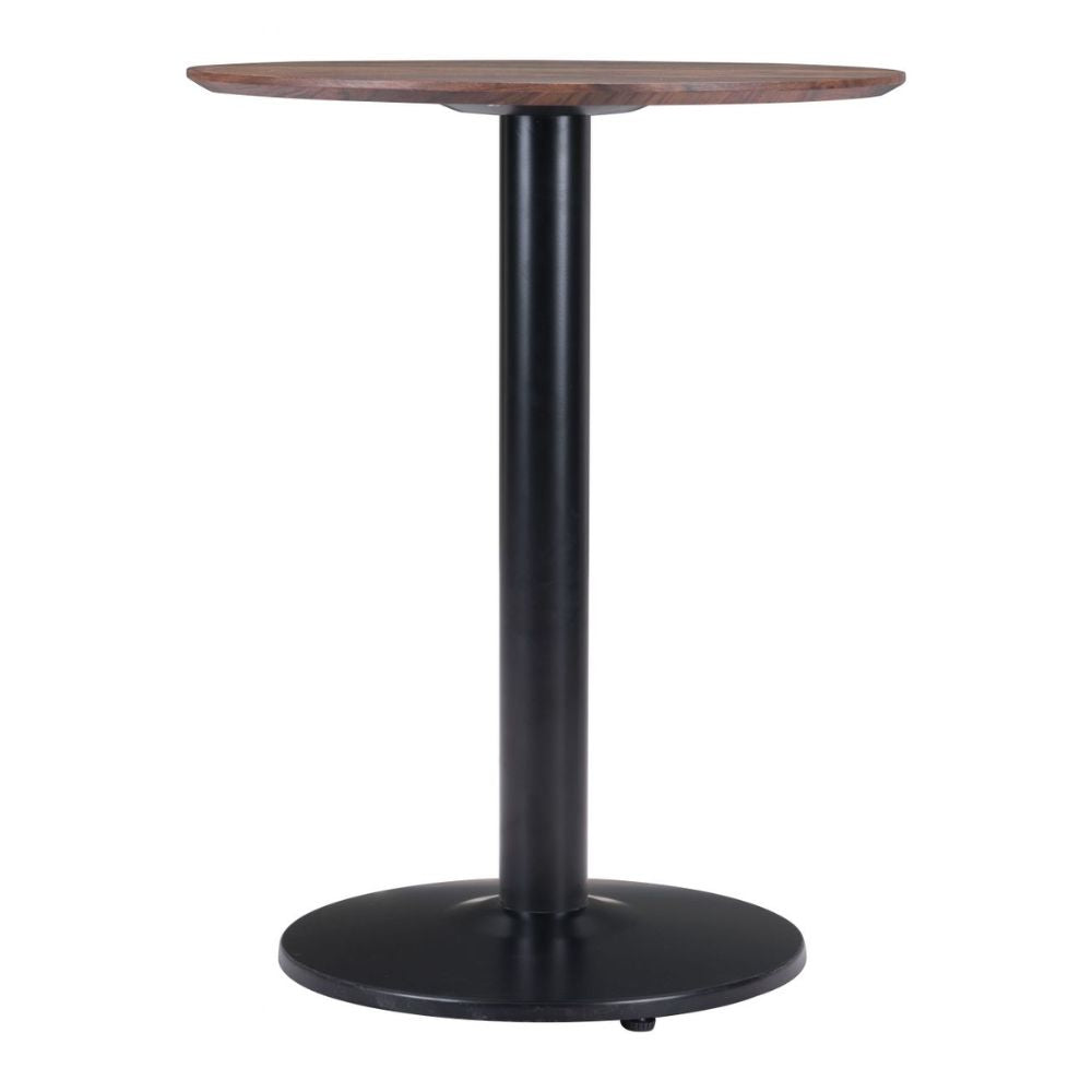 TABLE ZUO BISTRO 101740 | Alto Bistro | Black Brown | Faux Wood MDF | Powder Coated Steel | Inside | Kitchen Living Room Office Bar Area