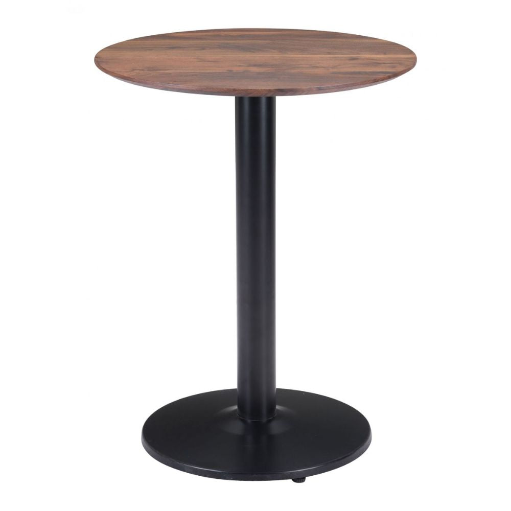 TABLE ZUO BISTRO 101740 | Alto Bistro | Black Brown | Faux Wood MDF | Powder Coated Steel | Inside | Kitchen Living Room Office Bar Area