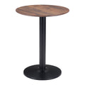 TABLE ZUO BISTRO 101740 | Alto Bistro | Black Brown | Faux Wood MDF | Powder Coated Steel | Inside | Kitchen Living Room Office Bar Area